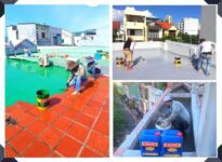 giá sơn chống thấm mái nhà