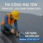 giá thi công mái tôn