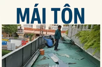 Làm máng xối mái tôn